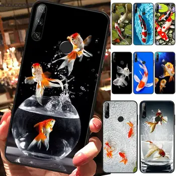 Красива Златна Рибка САМ Калъф За Телефон Калъф във формата на Миди, За Huawei Y5 Y6 У 7 Y9 Prime Pro II 2018 2019 Honor 8 8X9 Lite View9