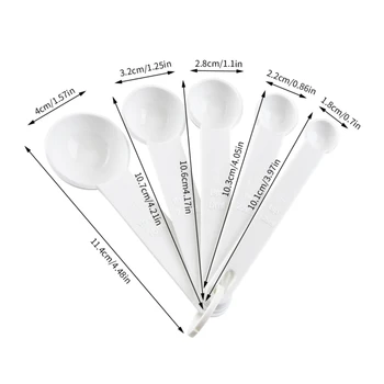 Опаковка от 5 Размерите Лъжици Супена Лъжица за Кафе с Трапезария и Кухненски Лъжици Сол за Мляко с Мащаба на Инструменти за Готвене Аксесоари